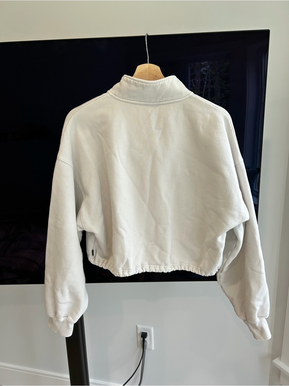 TNA Cream Cropped Quarter-Zip Pullover - Picture 5 of 5